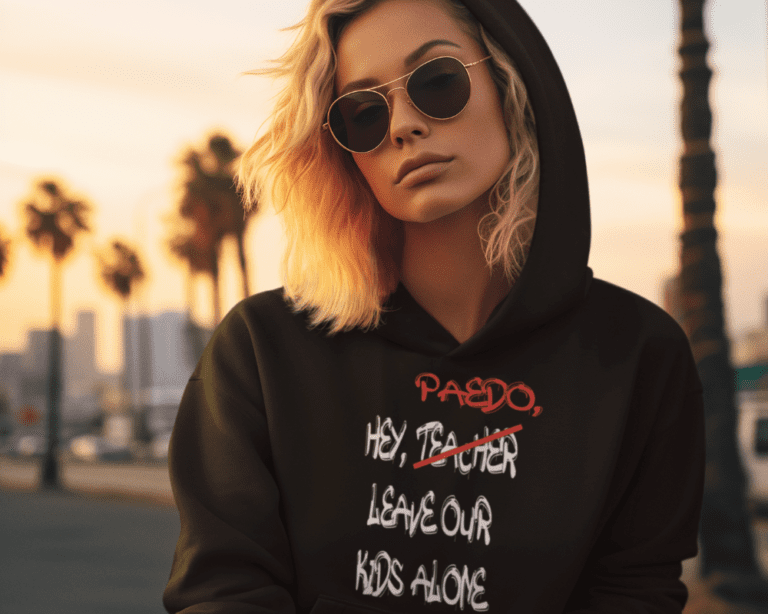 Hey, Paedo Hoodie Woman 1000x800