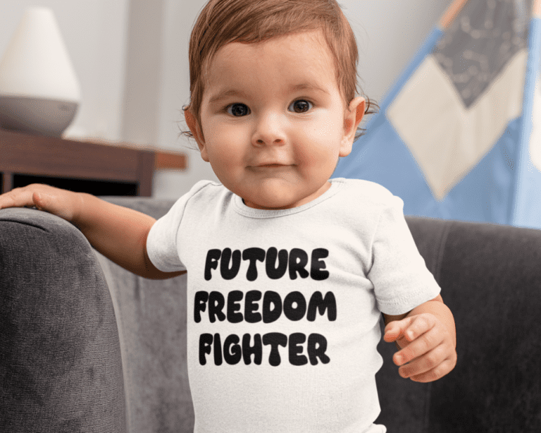 Future Freedom Fighter Baby Grow 1000x800