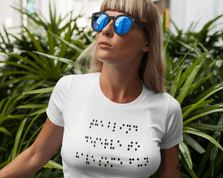 The Blind Deserve To Have Some Fun Woman T-Shirt 1000x800