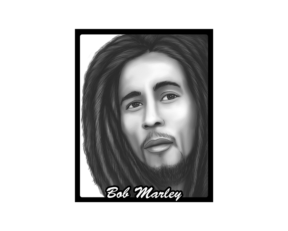 Bob Marley Portrait Hoodie - Image 3