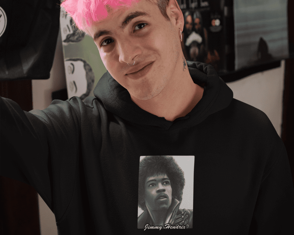 Jimmy Hendrix Portrait Hoodie - Image 2