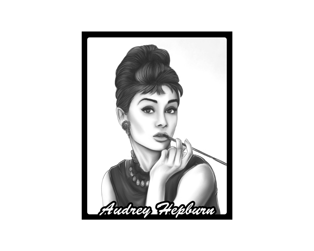Audrey Hepburn Portrait T-Shirt - Image 3