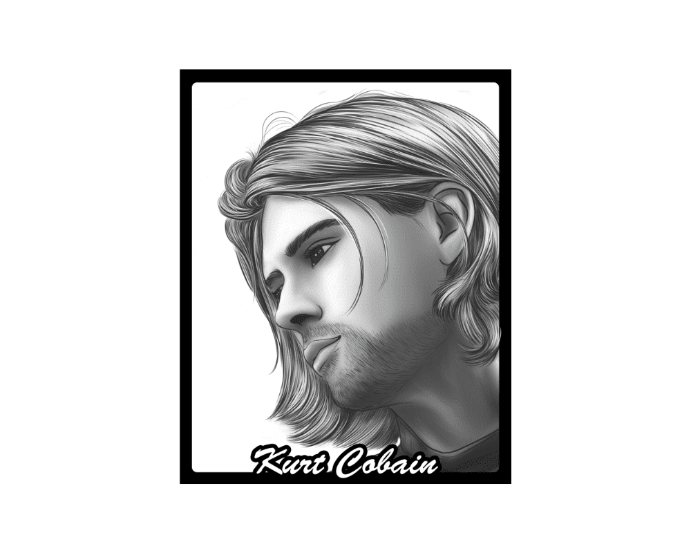 Kurt Cobain Portrait T-Shirt - Image 3