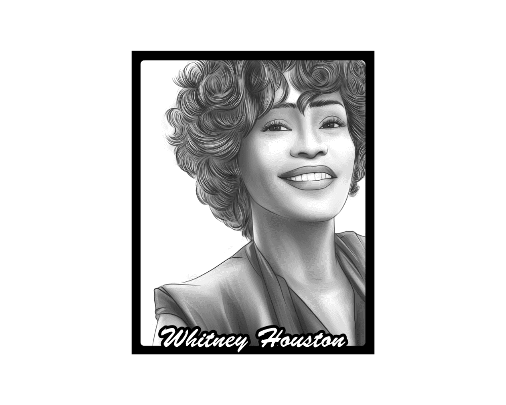 Whitney Houston Portrait T-Shirt - Image 3