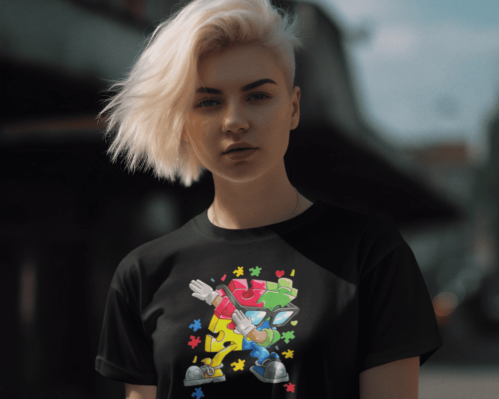 Autism: Striking A Pose Jigsaw Puzzle T-Shirt