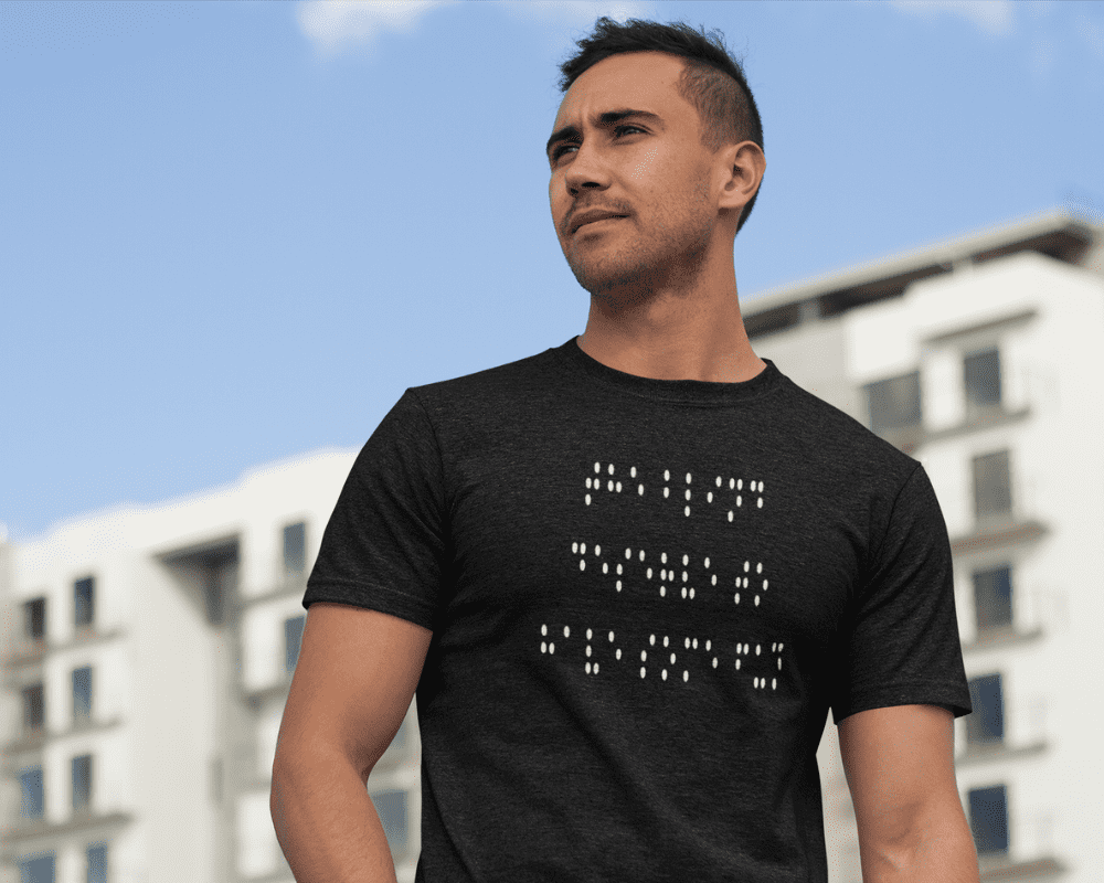 Blind People Deserve To Have Some Fun (Braille) T-Shirt - Image 2